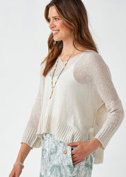 Knit Relaxed V-Neck Sweater