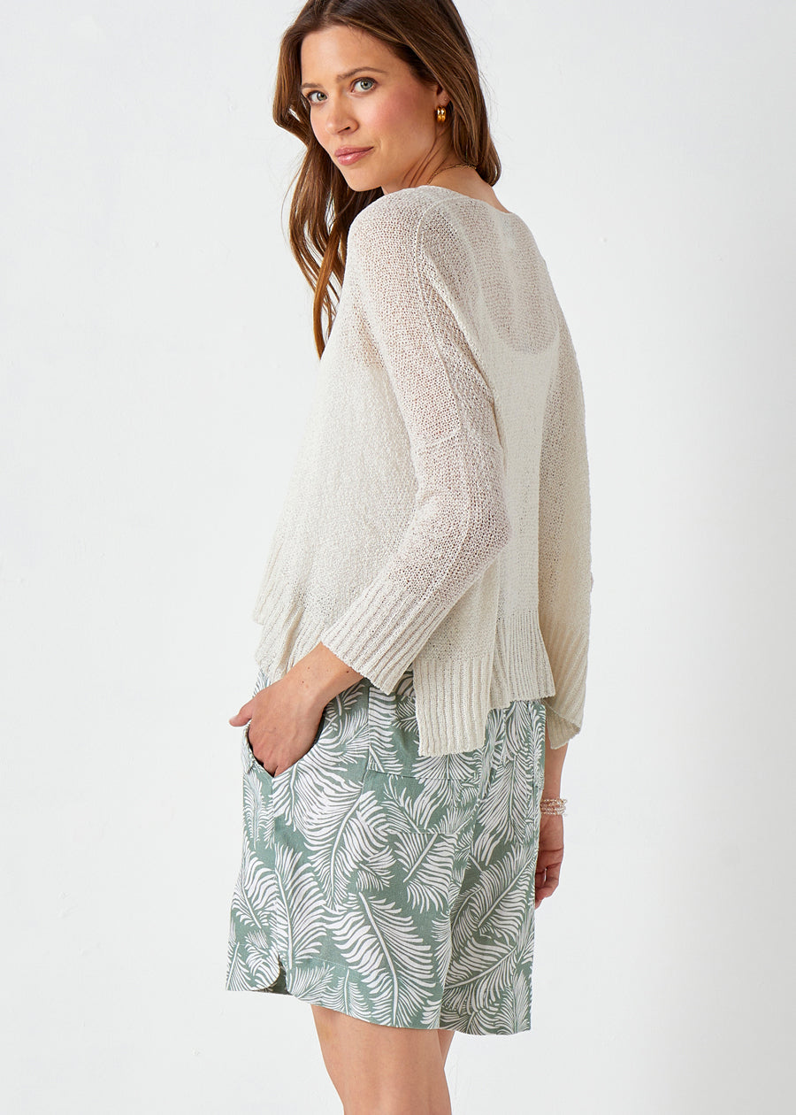 Knit Relaxed V-Neck Sweater