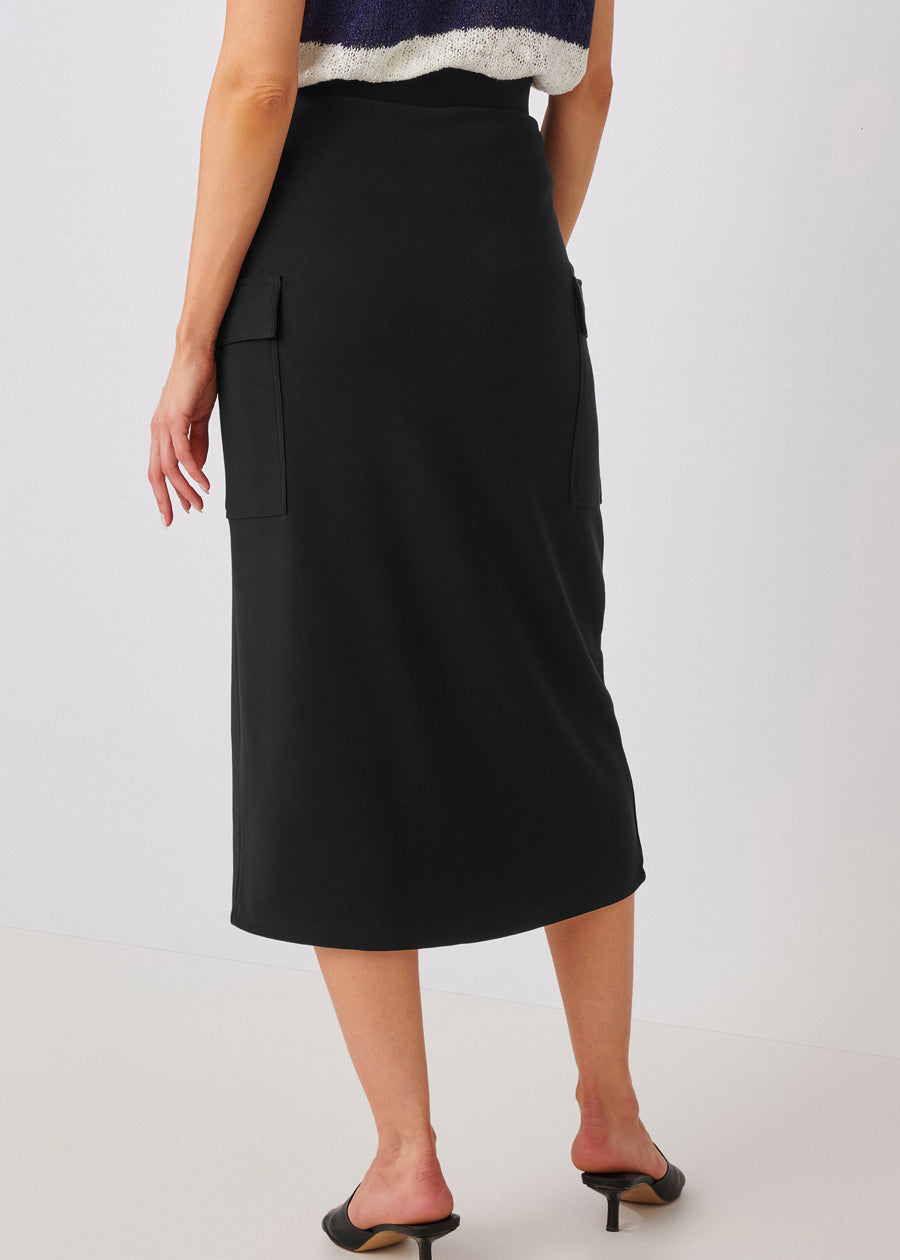 Slit Cargo Midi Skirt