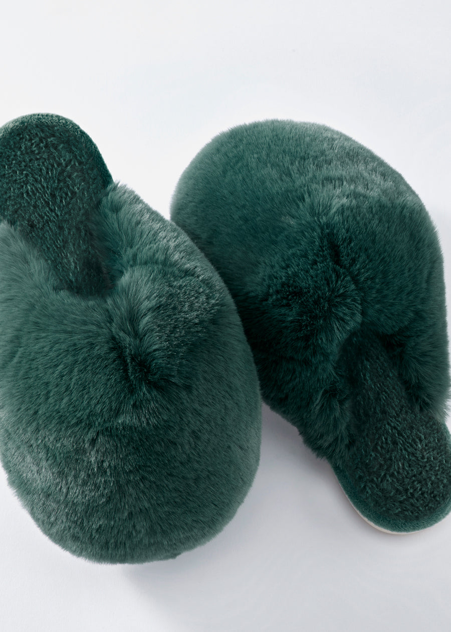Faux Fur Bubble Slippers