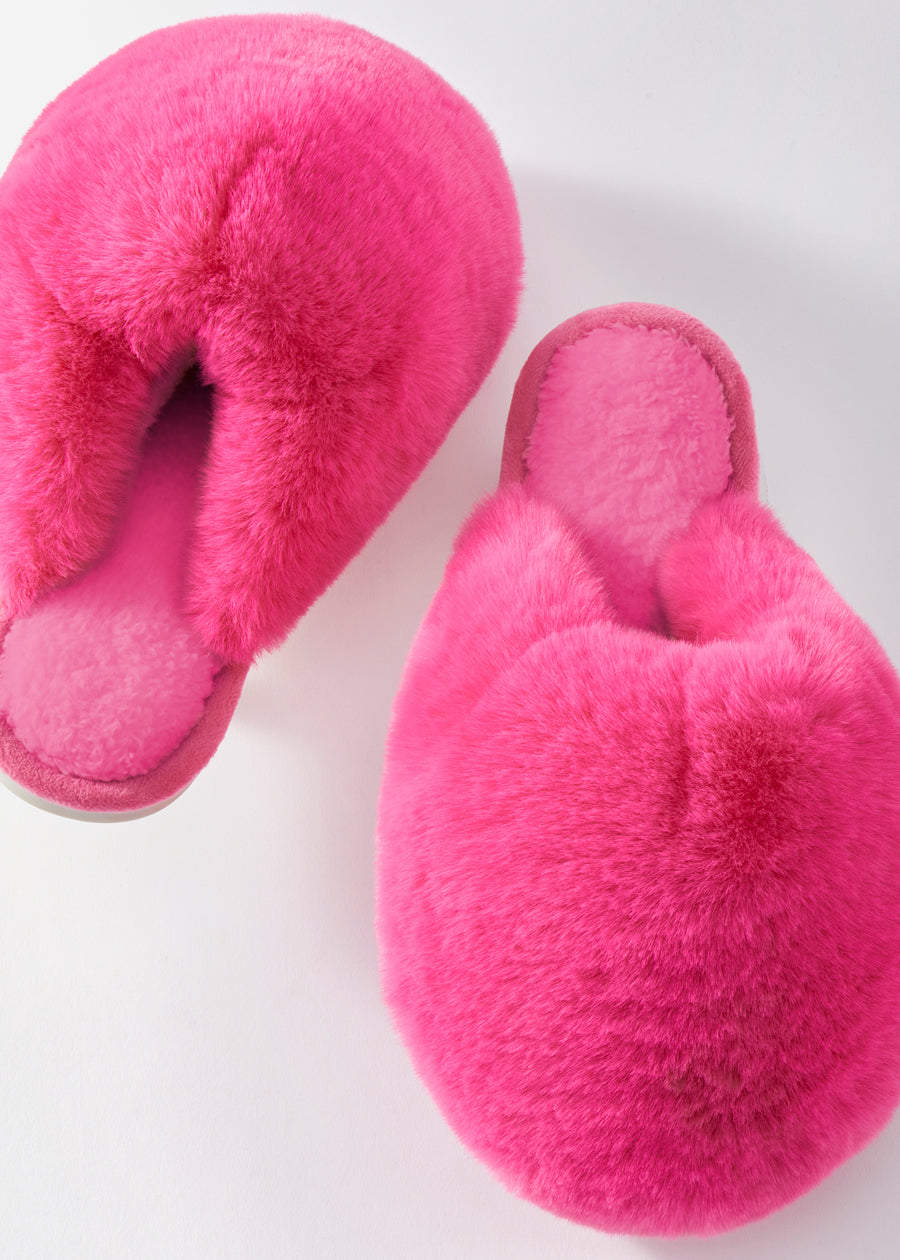 Faux Fur Bubble Slippers