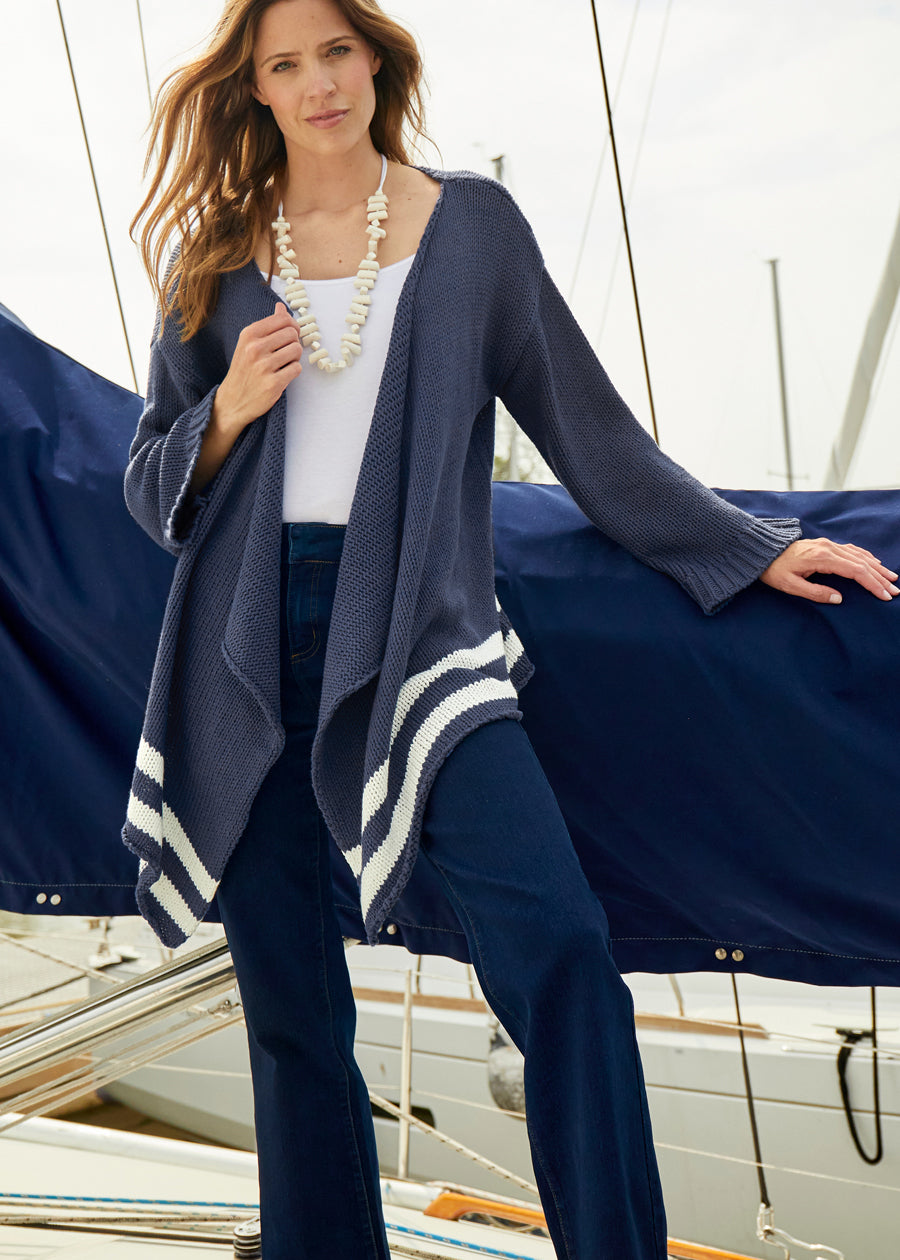 Cotton Blend Chunky Cardigan