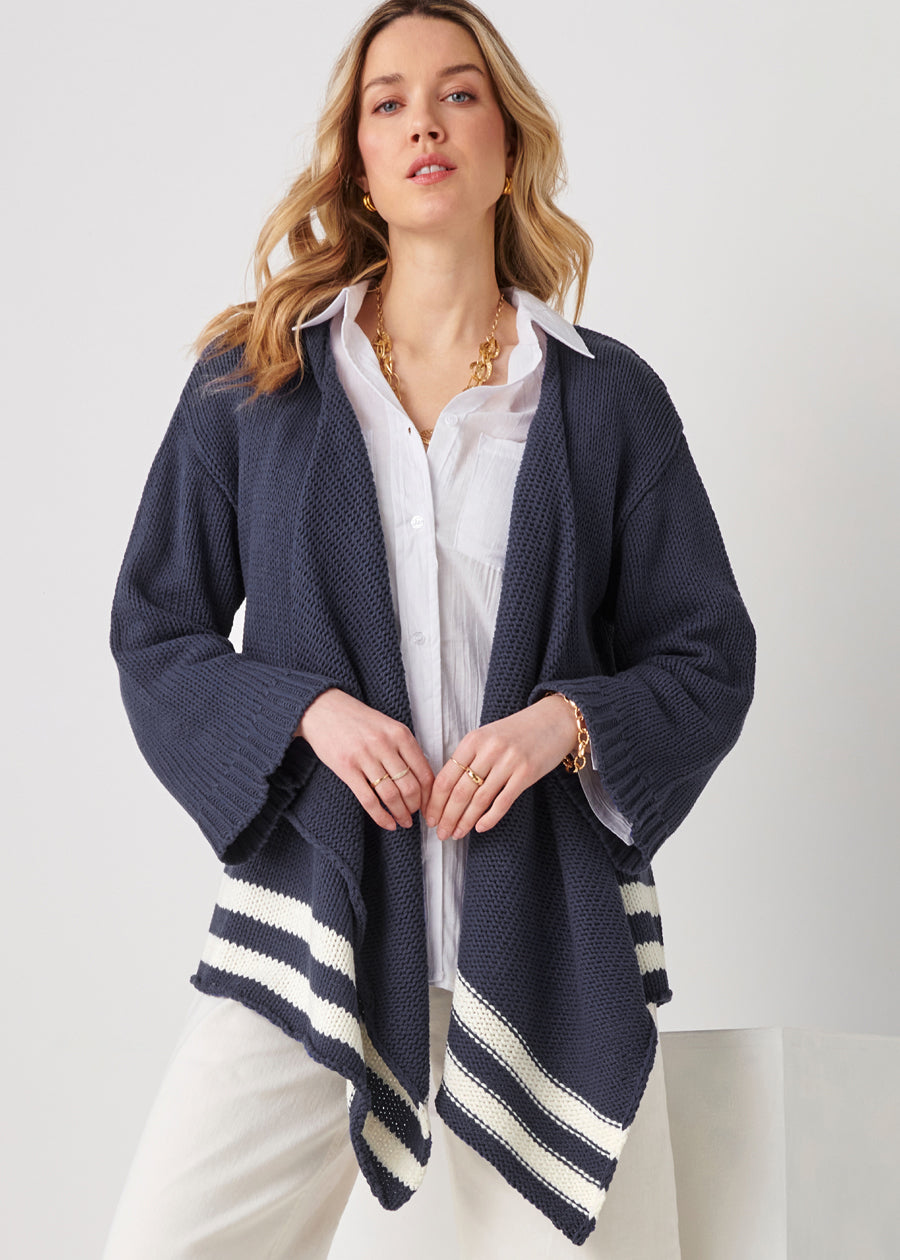 Cotton Blend Chunky Cardigan