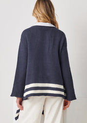 Cotton Blend Chunky Cardigan