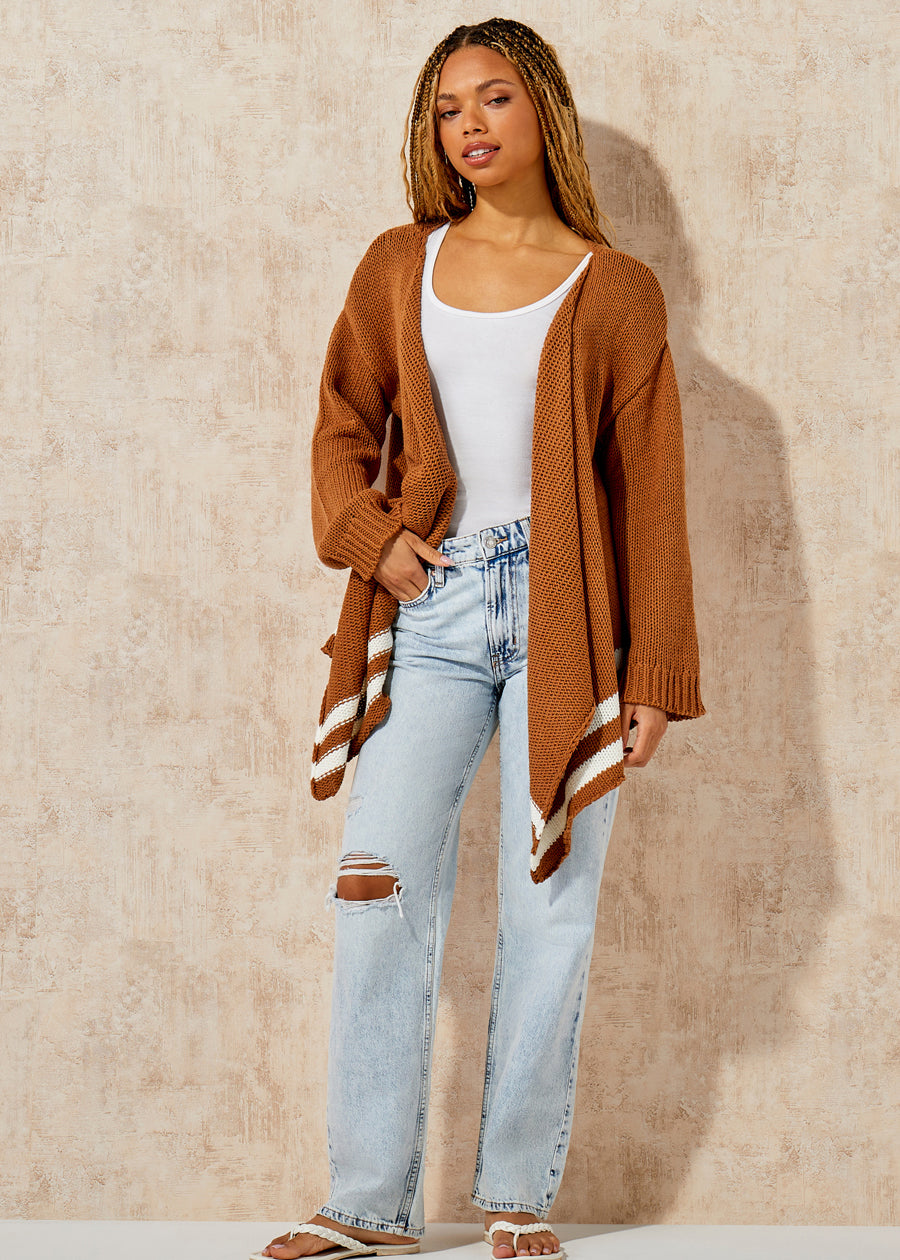 Cotton Blend Chunky Cardigan