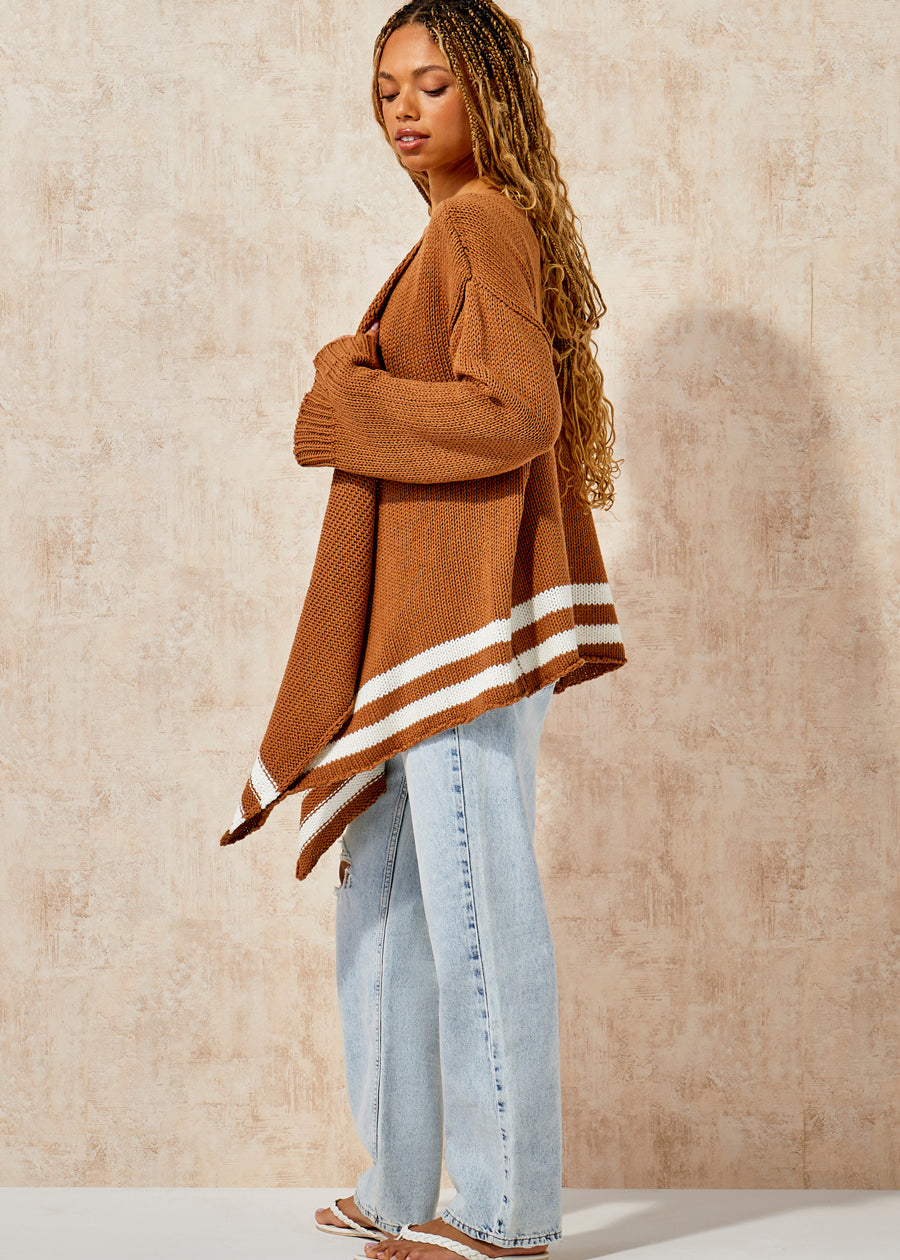 Cotton Blend Chunky Cardigan