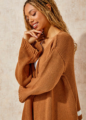 Cotton Blend Chunky Cardigan