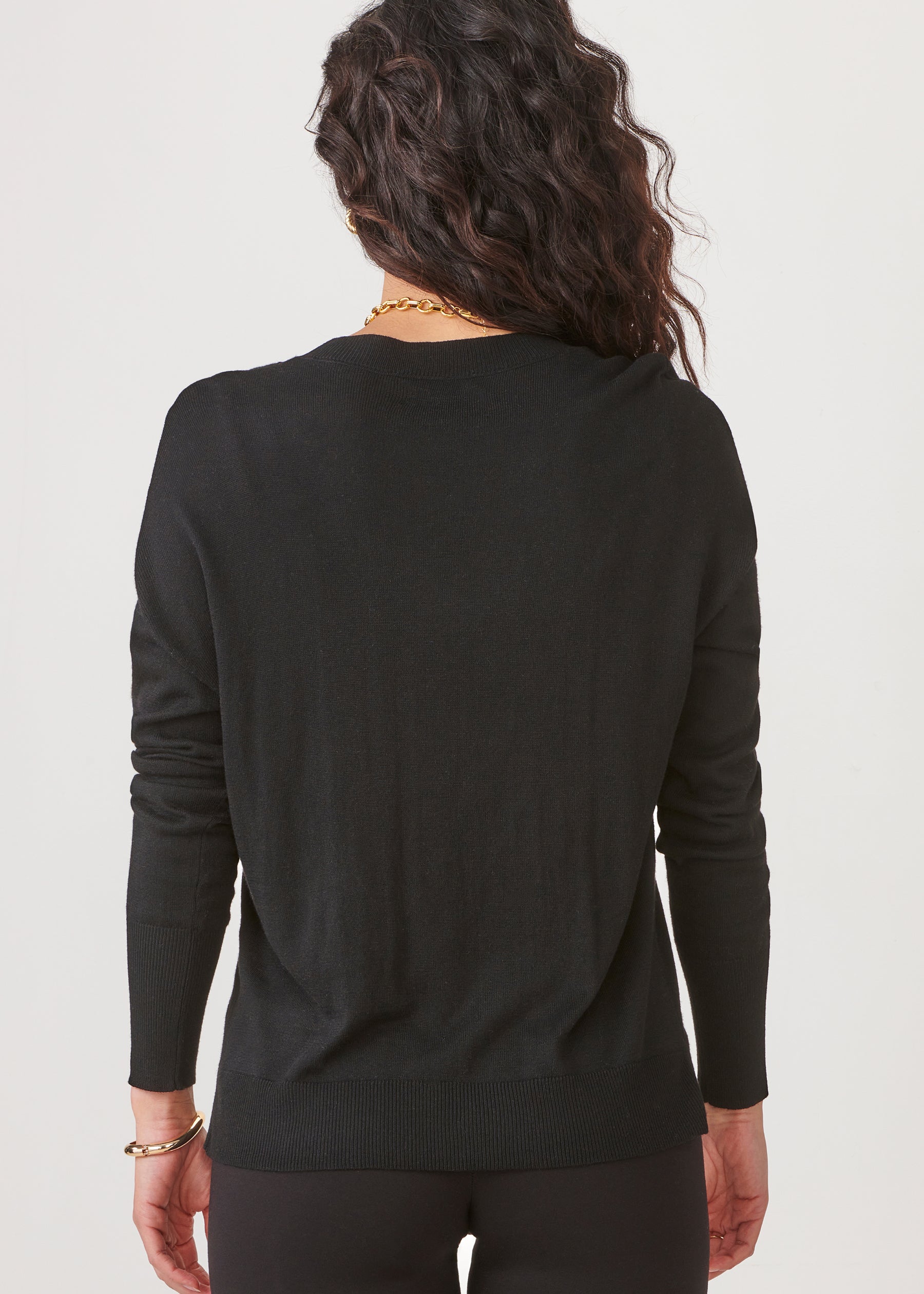 Cashmere Blend Relaxed V-Neck Sweater