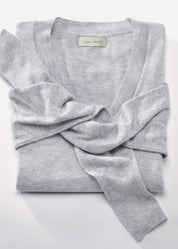 Cashmere Blend Relaxed V-Neck Sweater