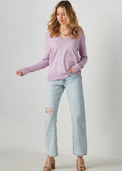 Cashmere Blend Relaxed V-Neck Sweater