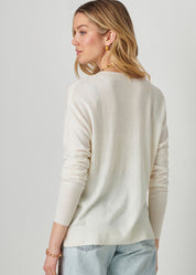 Cashmere Blend Relaxed V-Neck Sweater