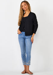 Cashmere Blend V-Neck Cardigan