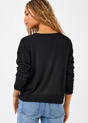 Cashmere Blend V-Neck Cardigan