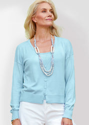 Cashmere Blend V-Neck Cardigan