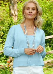 Cashmere Blend V-Neck Cardigan
