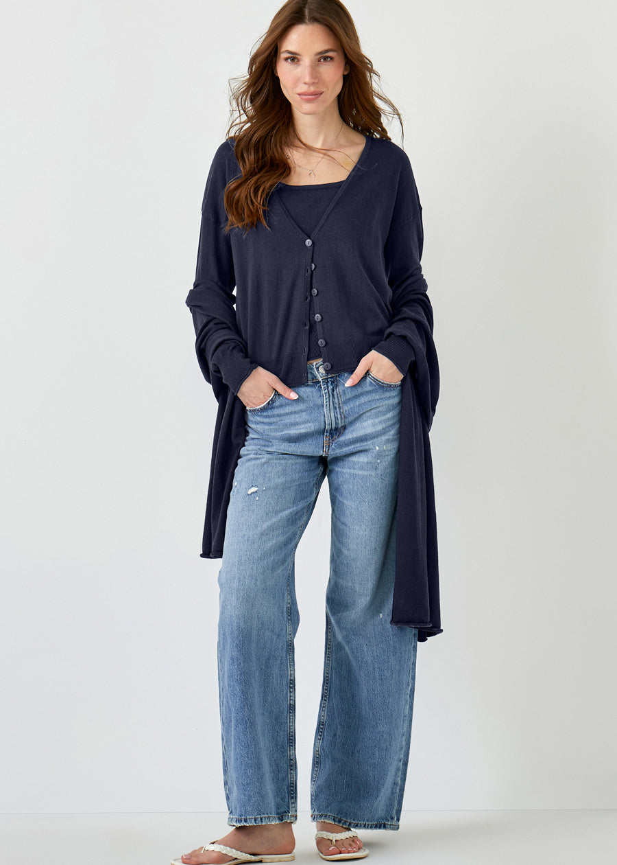 Cashmere Blend V-Neck Cardigan