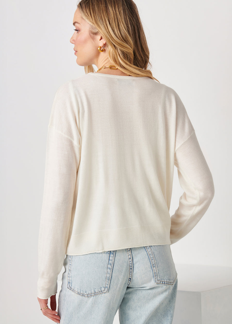 Cashmere Blend V-Neck Cardigan