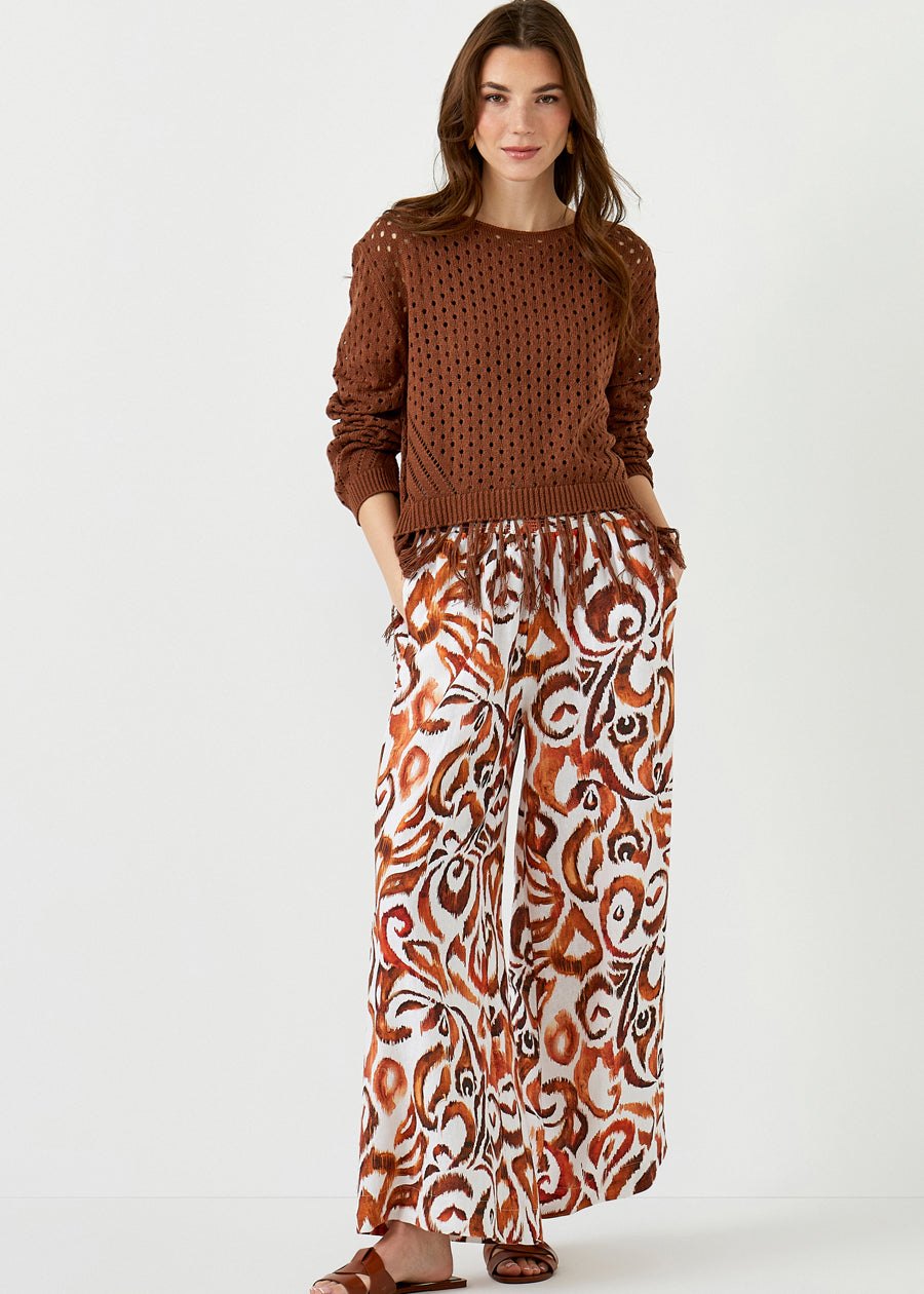 Linen Blend Relaxed Pant