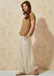 Relaxed Cotton Knit Sweater