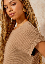 Relaxed Cotton Knit Sweater