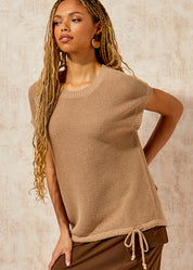 Relaxed Cotton Knit Sweater