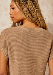 Relaxed Cotton Knit Sweater