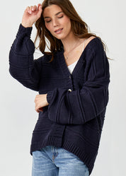 Chunky Textured Knit Cardigan