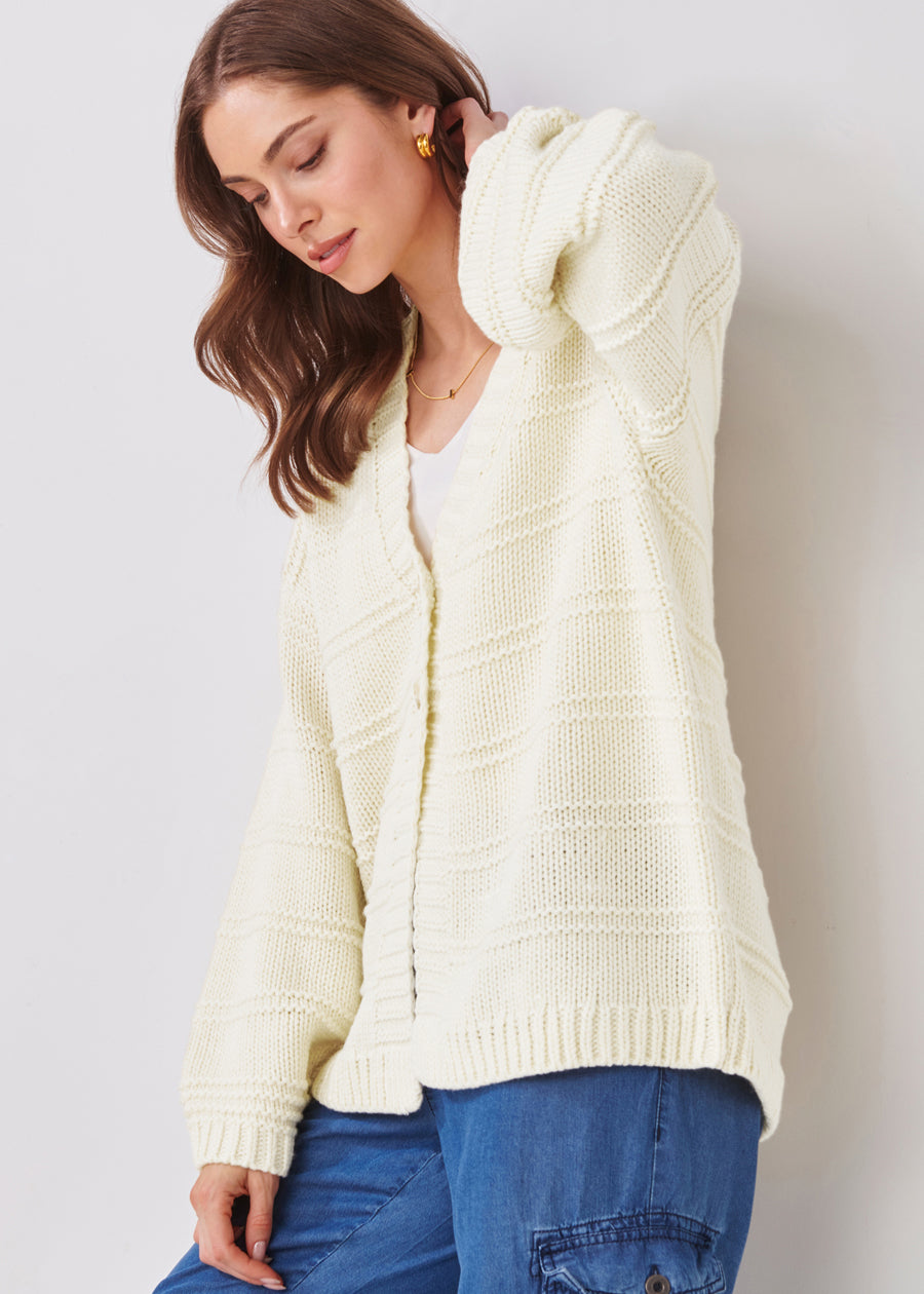 Chunky Textured Knit Cardigan