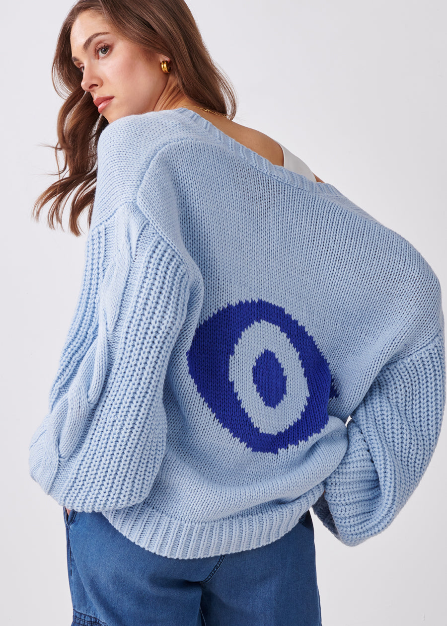 Dreamy Knit Evil Eye Cardigan