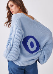 Dreamy Knit Evil Eye Cardigan