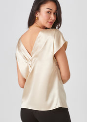 Satin Cap Sleeve Top