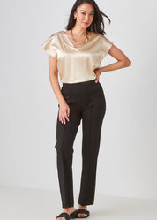 Satin Cap Sleeve Top