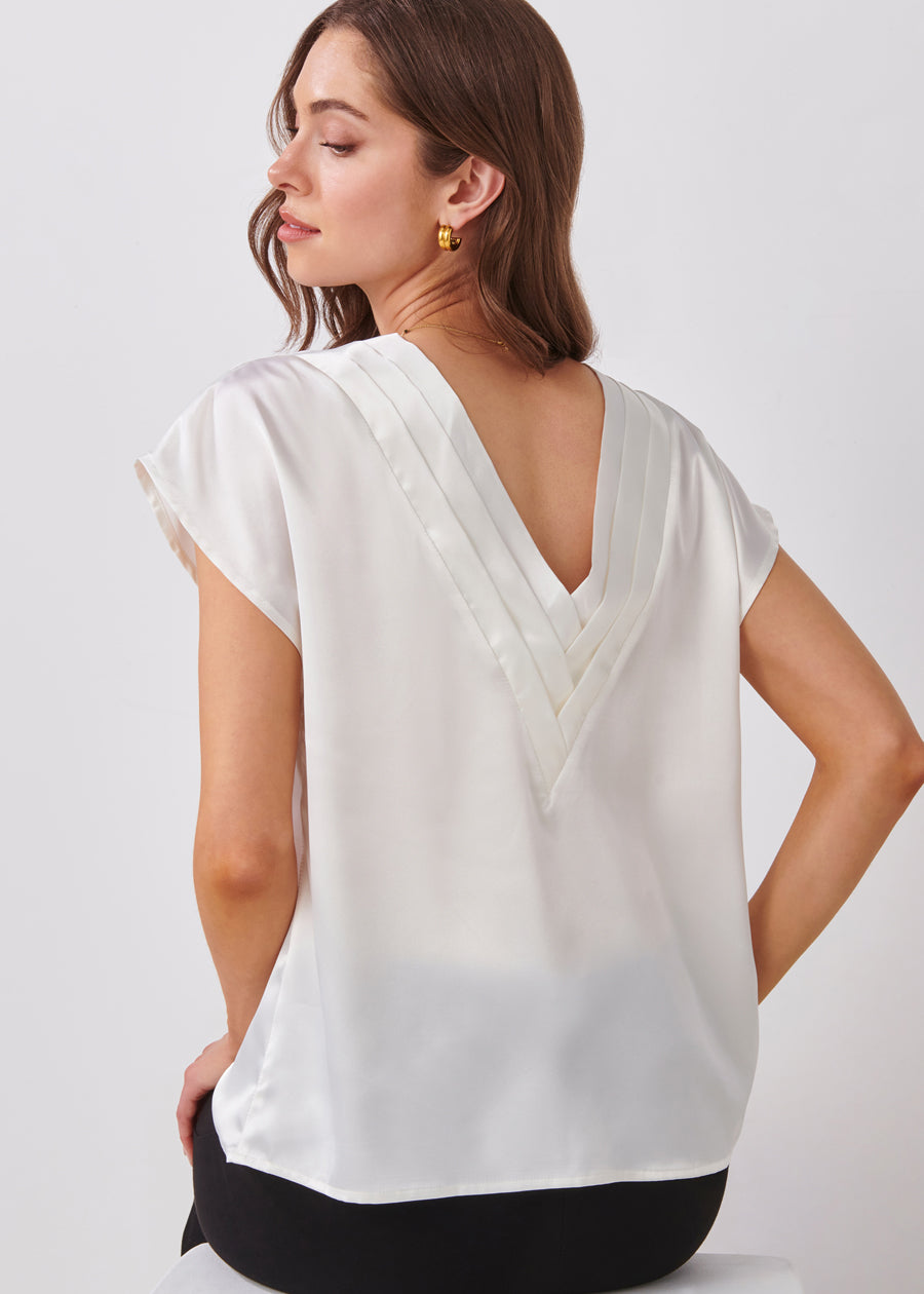 Satin Cap Sleeve Top
