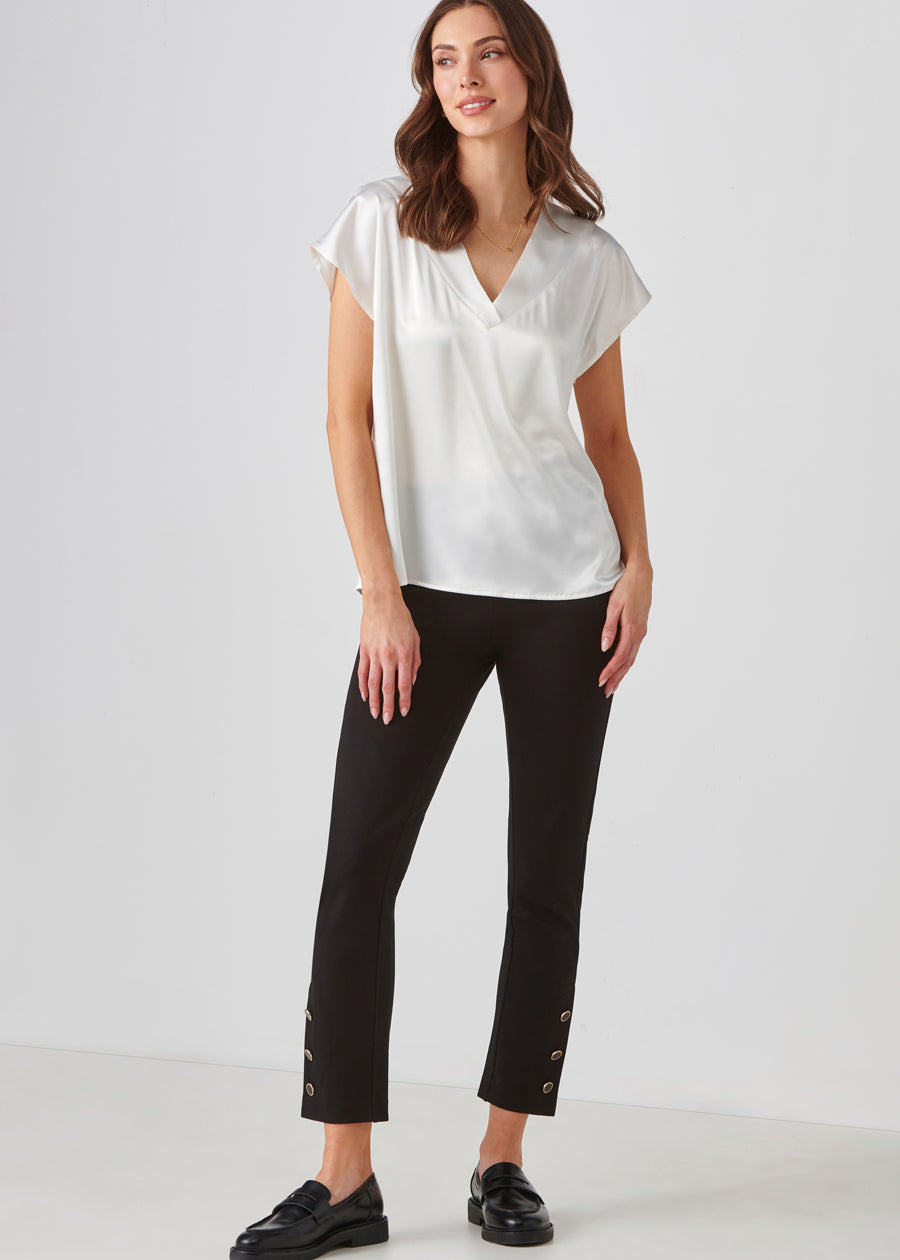 Satin Cap Sleeve Top