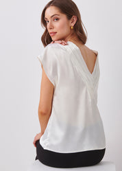 Satin Cap Sleeve Top