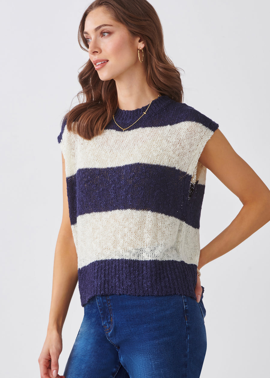 Cap Sleeve Knit Sweater