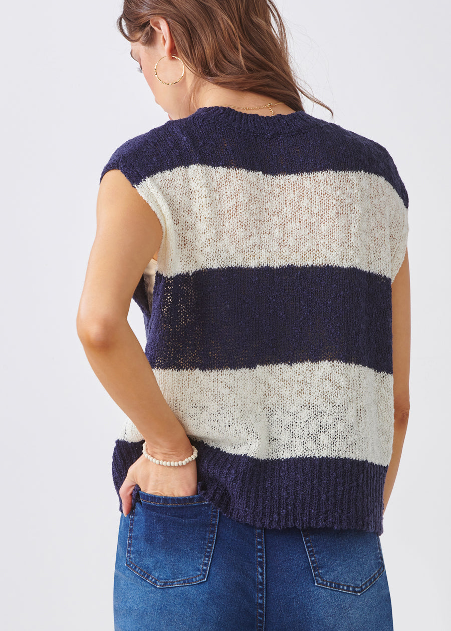 Cap Sleeve Knit Sweater