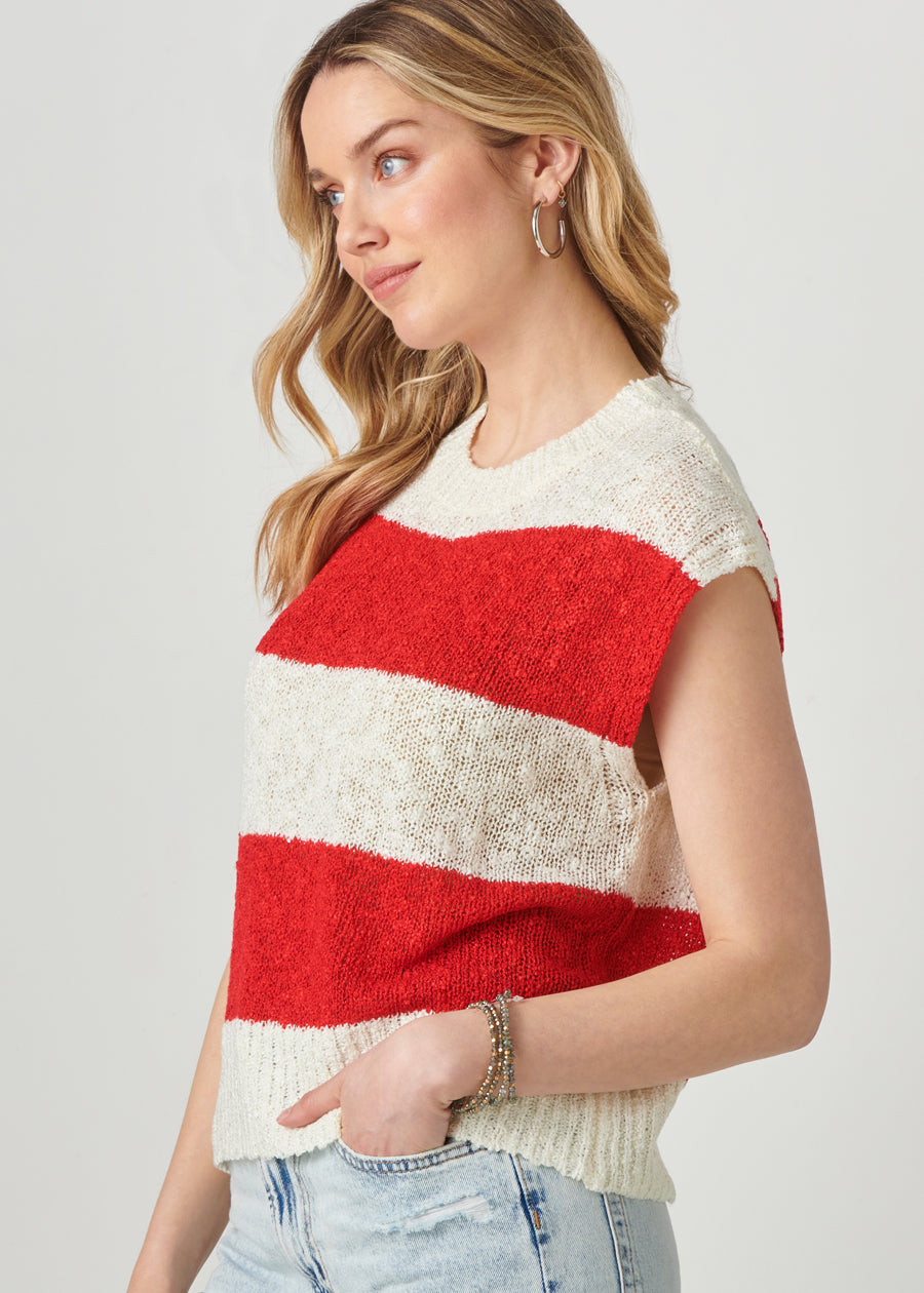 Cap Sleeve Knit Sweater