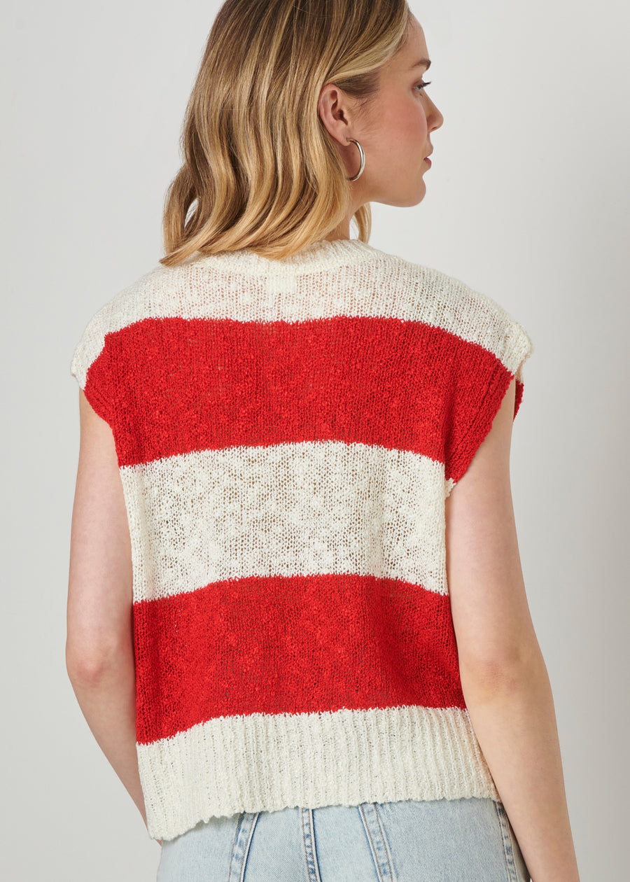 Cap Sleeve Knit Sweater