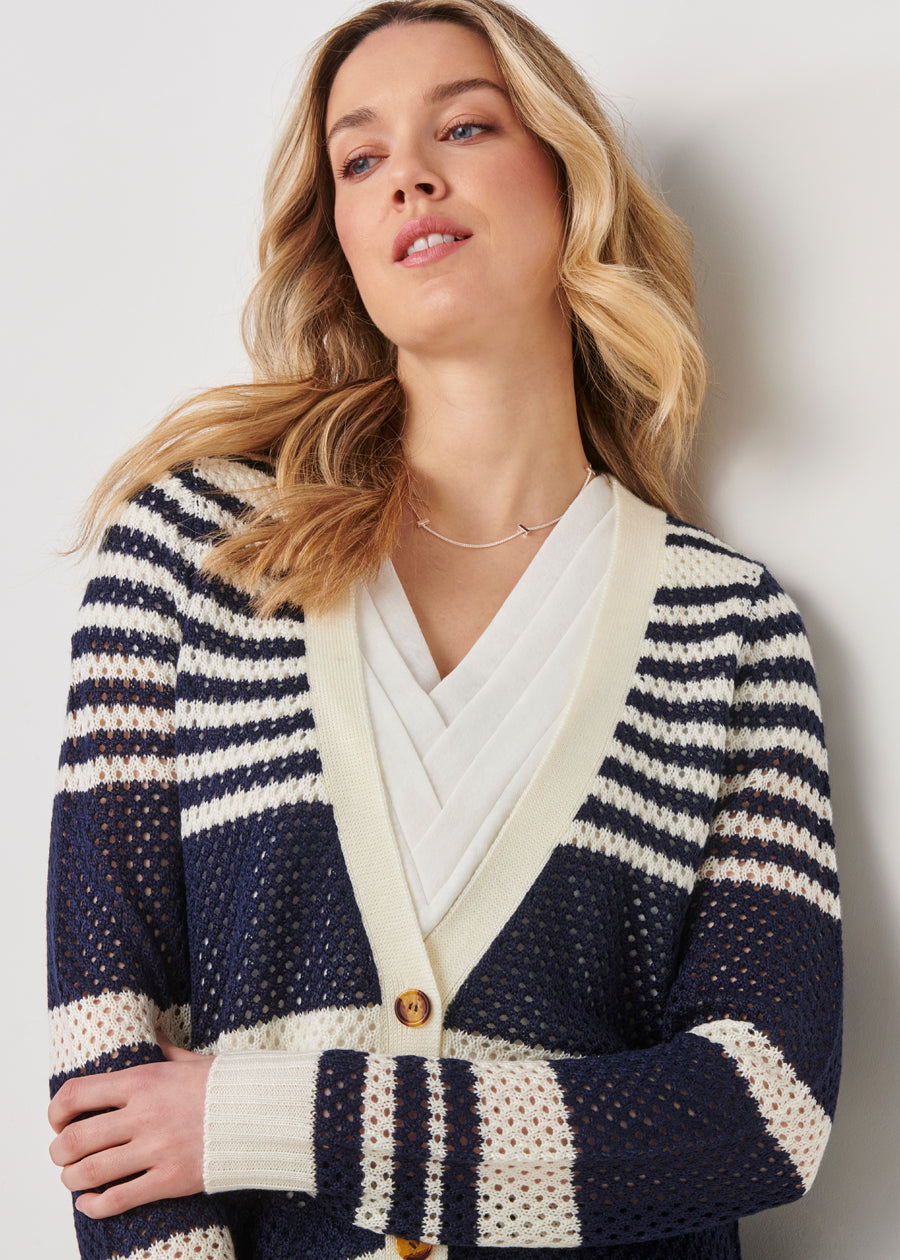 Striped Knit Cardigan
