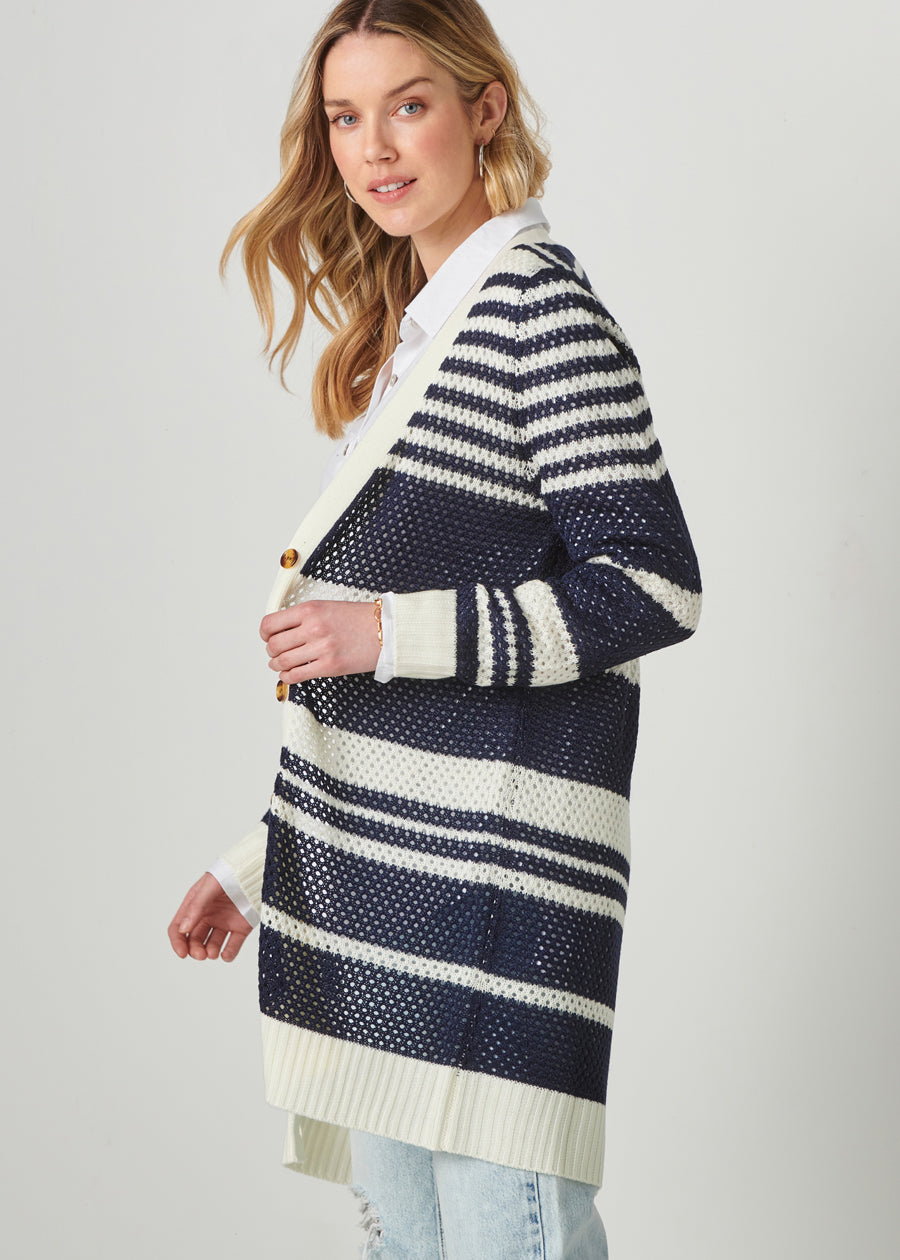 Striped Knit Cardigan