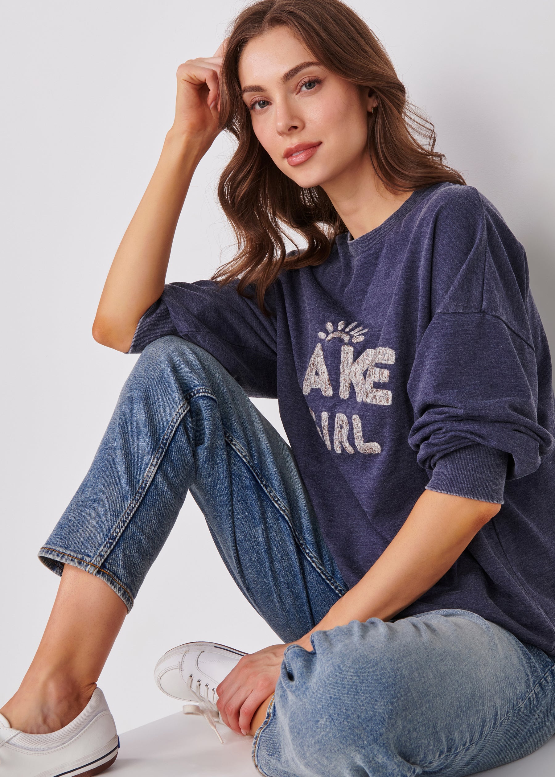 Relaxed Crew Neck Pullover