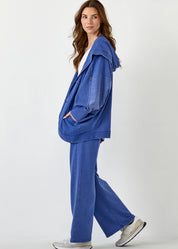 Oversized Hooded Fleece Cardigan
