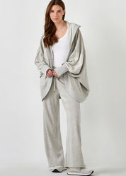 Oversized Hooded Fleece Cardigan
