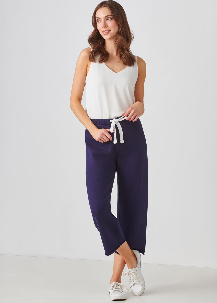 Cotton French Fleece Capri Pants Charlie Paige