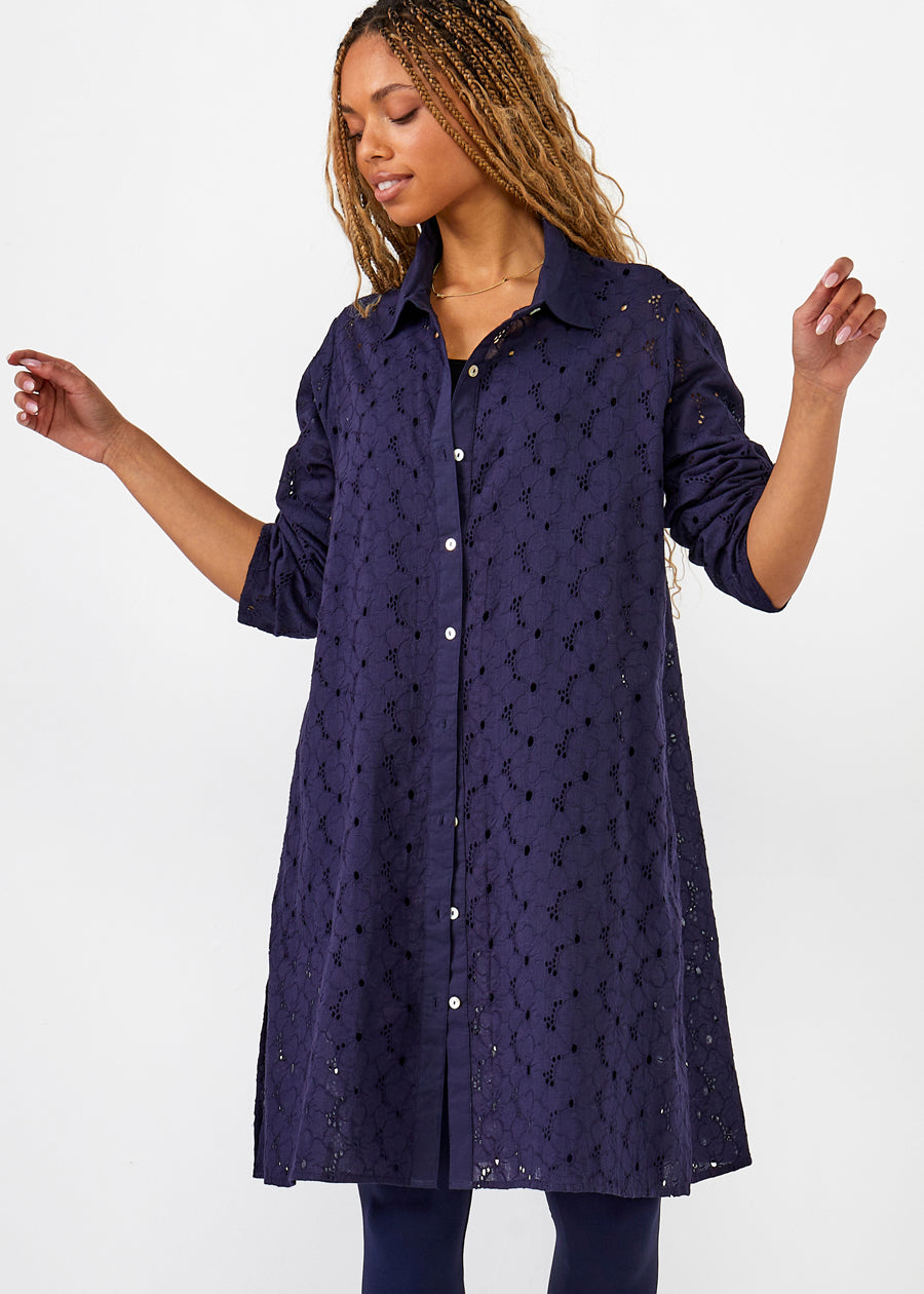 Eyelet Summer Shirt Dress