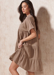 Relaxed Tiered Babydoll Dress