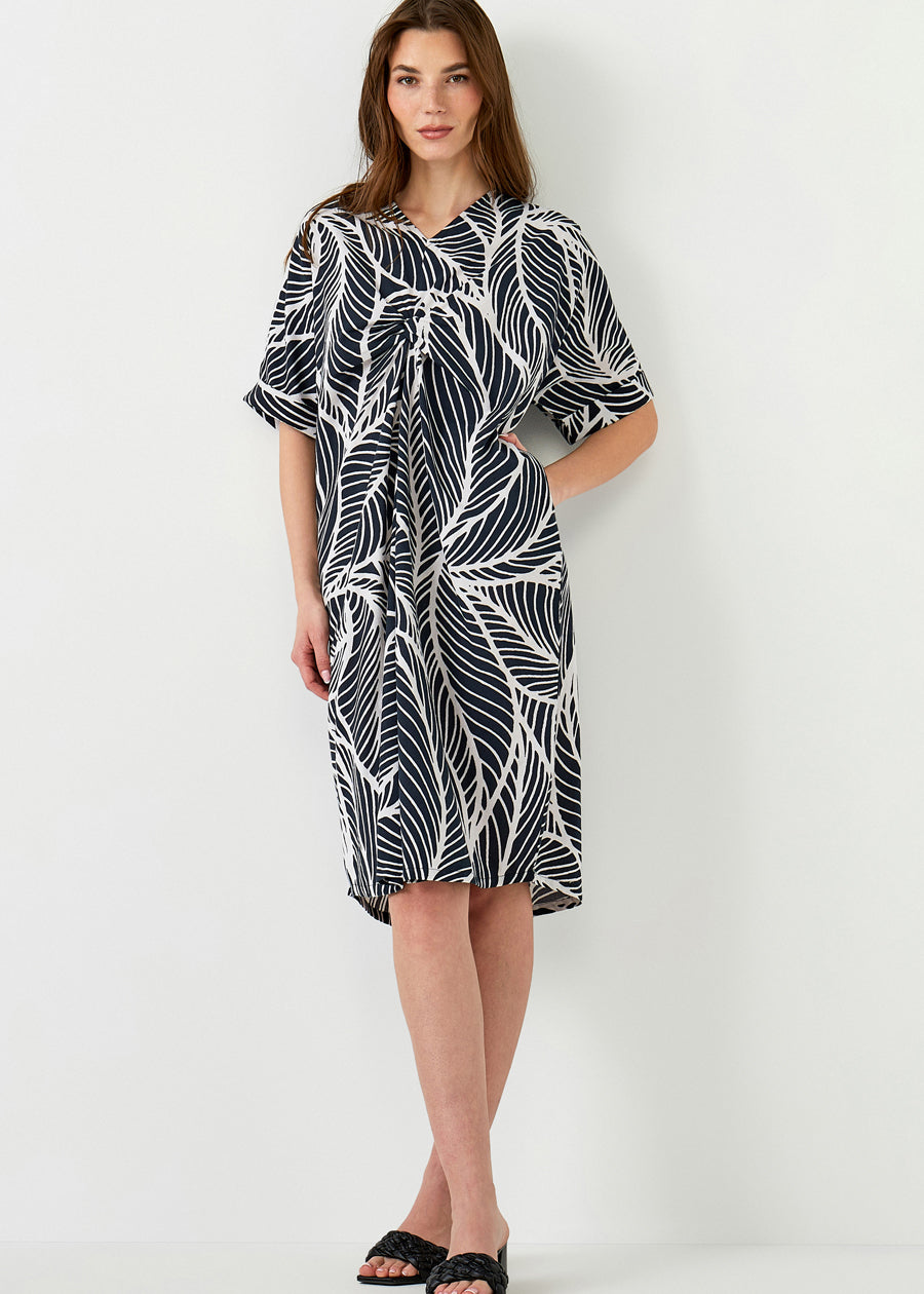 Twist Knot Print Dress