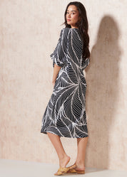 Twist Knot Print Dress