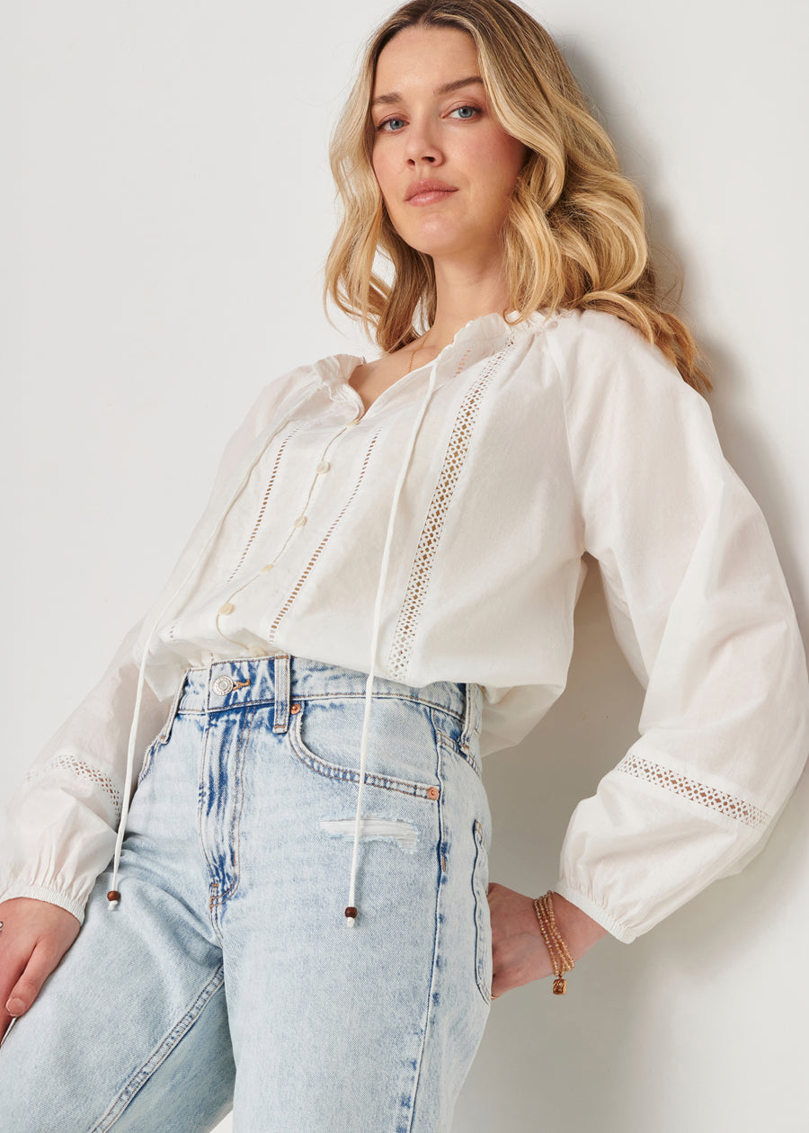 Relaxed Raglan Peasant Top